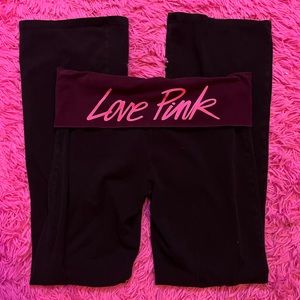 VS pink foldover leggings